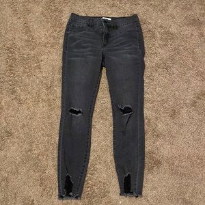 Refuge black distressed jeans